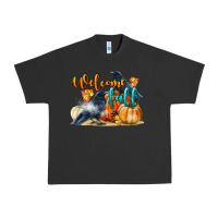 Pigment Black Welcome Fall With Crow Urban Heavy Tee - LillyAllenDesigns