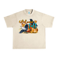 Sandshell Welcome Fall With Crow Urban Heavy Tee - LillyAllenDesigns