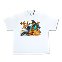 White Welcome Fall With Crow Urban Heavy Tee - LillyAllenDesigns