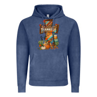 Vintage Denim thankful fall cross Vintage Hoodie - BundleAndBundleShop