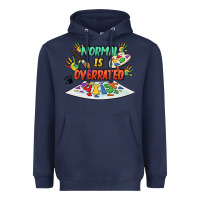 Navy Normal Is Overrated Heavyweight Hoodie - FaDigitalArtStudio