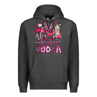 Charcoal Heather v is for vodka Premium Hoodie - OliviaCreatesArt