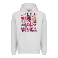 Dove Grey v is for vodka Premium Hoodie - OliviaCreatesArt