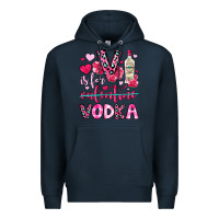 Navy v is for vodka Premium Hoodie - OliviaCreatesArt