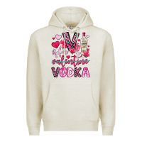 Oatmeal Heather v is for vodka Premium Hoodie - OliviaCreatesArt