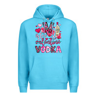 Ocean Blue v is for vodka Premium Hoodie - OliviaCreatesArt