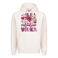 Pale Pink v is for vodka Premium Hoodie - OliviaCreatesArt
