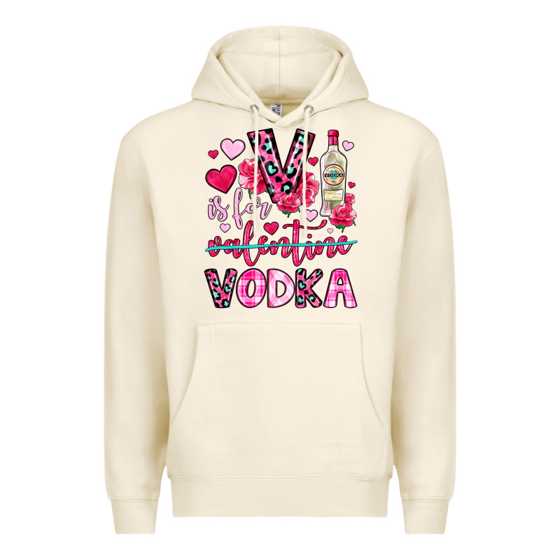 V Is For Vodka Premium Hoodie by OliviaCreatesArt | Teevron