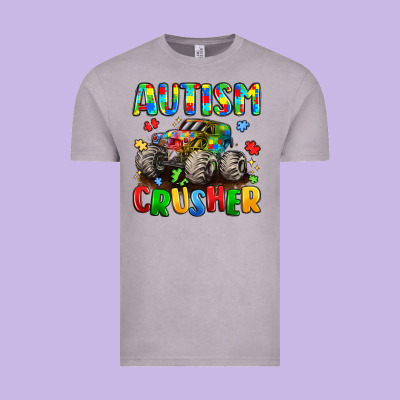 Autism Crusher Vintage Tee Designed By Lillyallendesigns
