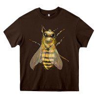 Chocolate Brown Bee Heavy Core Tee - LillyAllenDesigns