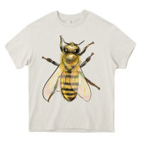 Cream Bee Heavy Core Tee - LillyAllenDesigns