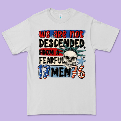 We Are Not Descended From A Fearful Me Premium Tee Designed By Maliassmallbusiness