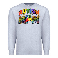 Heather Grey Autism mom Premium Sweatshirt - FaDigitalArtStudio