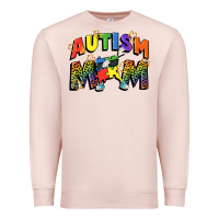 Pale Pink Autism mom Premium Sweatshirt - FaDigitalArtStudio