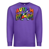 Purple Autism mom Premium Sweatshirt - FaDigitalArtStudio