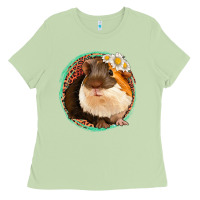 Matcha floral leopard guinea pigs Ladies Tee - Jasminsmagicworld