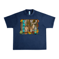 Navy White Tailed Buck Fall Urban Heavy Tee - LillyAllenDesigns