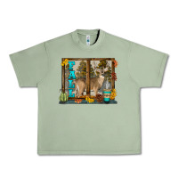 Oil Green White Tailed Buck Fall Urban Heavy Tee - LillyAllenDesigns