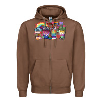 Chestnut lgbtq coffee cups Zipper Hoodie - HowdyJamesFarm