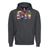 Smoke lgbtq coffee cups Zipper Hoodie - HowdyJamesFarm