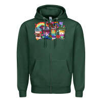 Sports Green lgbtq coffee cups Zipper Hoodie - HowdyJamesFarm