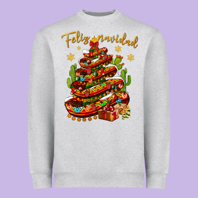 Christmas Feliz Navidad Heavyweight Sweatshirt Designed By Nancycooperartshop