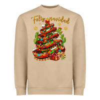 Mushroom Christmas Feliz Navidad Heavyweight Sweatshirt - NancyCooperArtShop