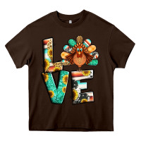 Chocolate Brown love thanksgiving Heavy Core Tee - Jasminsmagicworld