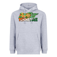 Heather Grey tennessee map st patrick's day Heavyweight Hoodie - FaDigitalArtStudio