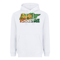 White tennessee map st patrick's day Heavyweight Hoodie - FaDigitalArtStudio
