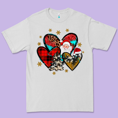 Heart  Wood Slice Ornament Premium Tee Designed By Jahusdesignshop