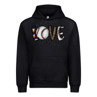 Black for the love of the game baseball Urban Hoodie - CowhideDigitalArt
