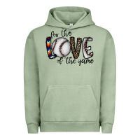 Pigment Oil Green for the love of the game baseball Urban Hoodie - CowhideDigitalArt