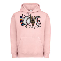 Pigment Salmon for the love of the game baseball Urban Hoodie - CowhideDigitalArt