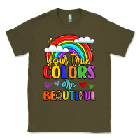 Army Green name vibrant positivity rainbow art Classic Tee - LillyAllenDesigns