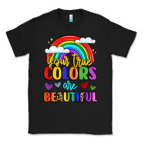 Black name vibrant positivity rainbow art Classic Tee - LillyAllenDesigns