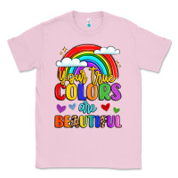 Bubblegum Pink name vibrant positivity rainbow art Classic Tee - LillyAllenDesigns