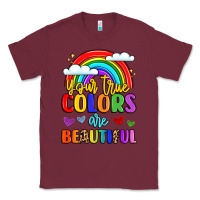 Burgundy name vibrant positivity rainbow art Classic Tee - LillyAllenDesigns
