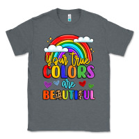 Charcoal Heather name vibrant positivity rainbow art Classic Tee - LillyAllenDesigns