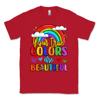 Red name vibrant positivity rainbow art Classic Tee - LillyAllenDesigns