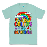 Seafoam name vibrant positivity rainbow art Classic Tee - LillyAllenDesigns
