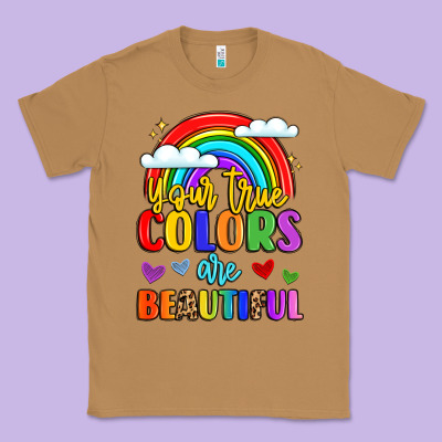 Name Vibrant Positivity Rainbow Art Classic Tee Designed By Lillyallendesigns