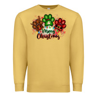 Antique Gold merry christmas paws Premium Sweatshirt - FaDigitalArtStudio