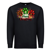 Black merry christmas paws Premium Sweatshirt - FaDigitalArtStudio