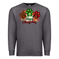 Charcoal Heather merry christmas paws Premium Sweatshirt - FaDigitalArtStudio
