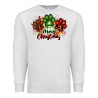 Oatmeal Heather merry christmas paws Premium Sweatshirt - FaDigitalArtStudio