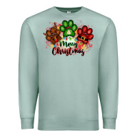 Seafoam merry christmas paws Premium Sweatshirt - FaDigitalArtStudio