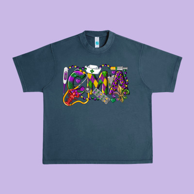 Cma Certified Medical Assistant Mardi Gras Urban Heavy Tee Designed By Lillyallendesigns
