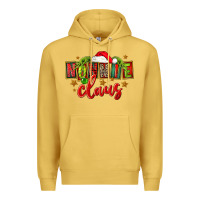 Antique Gold christmas nonnie claus Premium Hoodie - FaDigitalArtStudio