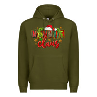 Army Green christmas nonnie claus Premium Hoodie - FaDigitalArtStudio